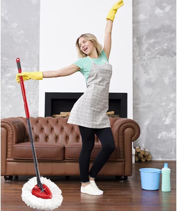 *3 Moppipää Mikrokuitu Mop Täyttö Pää Spin Moppi M*
