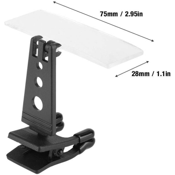 1,5X 2,5X 3,5X Forstørrelsesglas med plastiketui, klip-på, foldbar