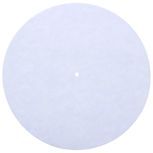 Platespiller Matte Antistatisk Platespillermatte Antivibrasjons Ullmatte (Hvit)