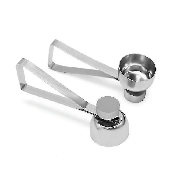 Eggeskallåpner i rustfritt stål, slitesterk eggkutter i rustfritt stål, eggknekker for forskjellige egg, andeegg, en god hjelper til matlaging 1
