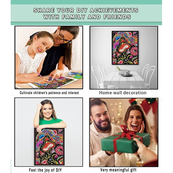 (12 x 16 tum) Svampblomma Diamantmålning Kit - Solros