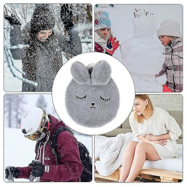 Varmtvannsflaske, Varmtvannsflaske med trekk, Varmtvannsflaske for barn med myk kosebamse, For å holde hender, føtter og kropp varme