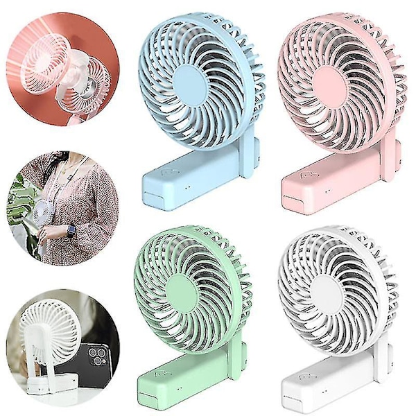 Håndholdt USB-ventilator, foldbar, skrivebord, lille elektrisk ventilator, camping, kontor, mini lille ventilator