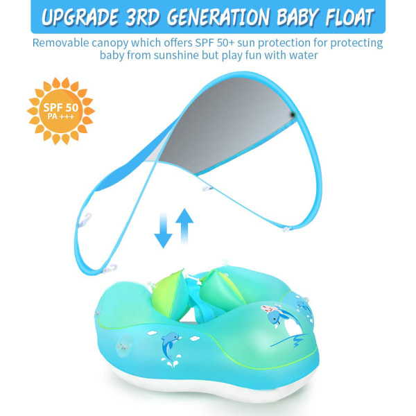 Baby Simring Uppblåsbar Baby Pool Float Ring Nyaste, ingen f