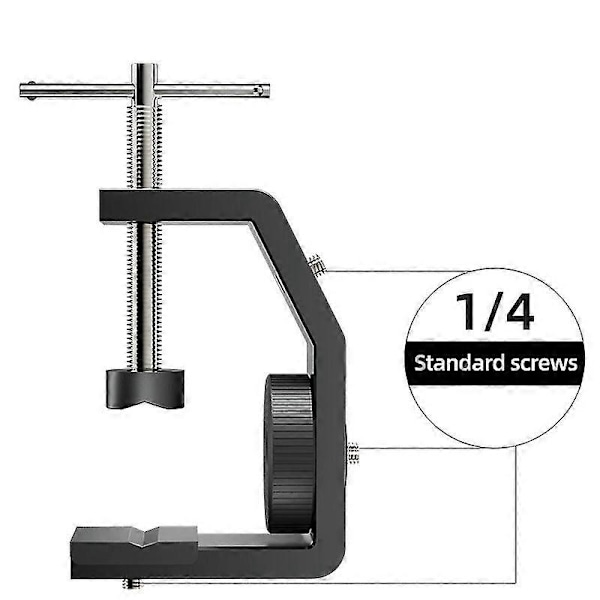 Universal 1/4 Multi Vinkel Justerbar Bord Skærm Skrivebord Partition Installations Adapter Beslag Fixer C-formet Klemme