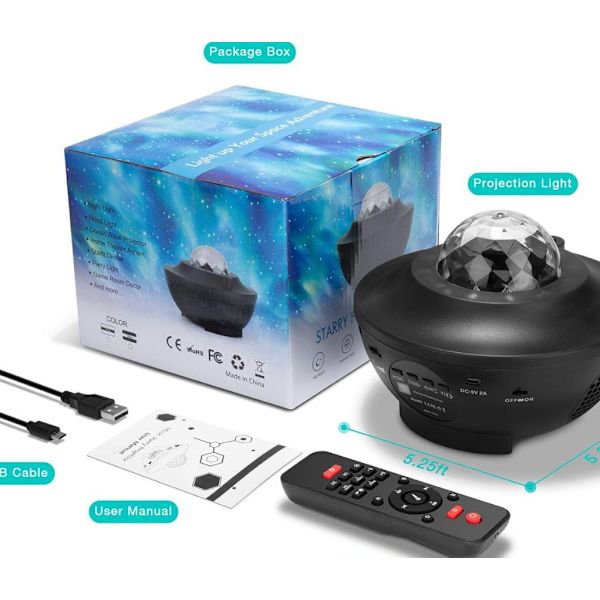 #Stjerneprojektor, stjerneprojektor natlampe med bluetooth højttaler#