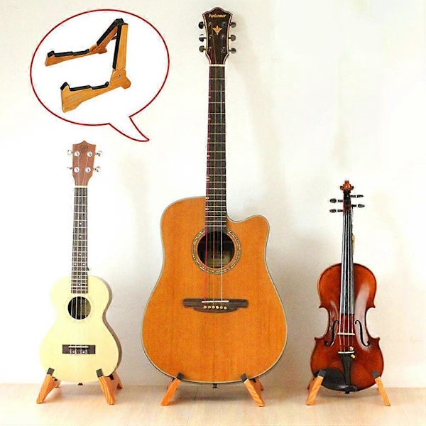Fiolinstativ Multifunksjonelt Stativ Elektrisk Gitar Tre Ramme Stativ Bass Stativ