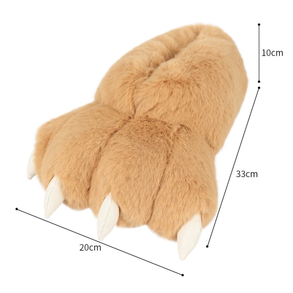 #Brown Plush Bear Claw Slippers Bear Claw Slippers#