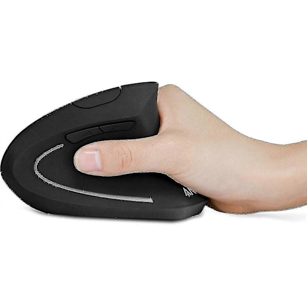 Ergonomisk Vertikal Trådlös Mus för Anker Kompatibel - 1600 DPI, 5-Knappar, Användning för Laptop/Desktop