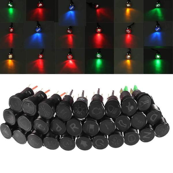 Front Tåkelys (Grønn) 12 24 36v Led Dashbord Varsellys Varebil Dash Panel Indikatorlampe