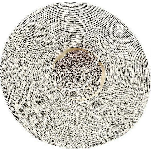 Dame Bredskygget Stråhat Floppy Foldbar Rul-op Kasket Strand Solhat UPF 50+
