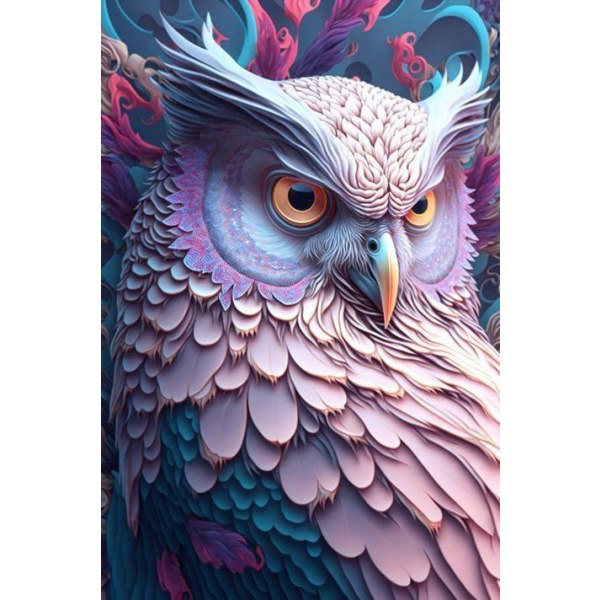 30x40cm 5D DIY Diamond Painting Full,Série Hibou#L, DIY Diamond Rh