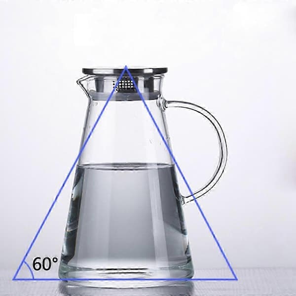 Glas med lock i rostfritt stål för servering av vatten 1,3L