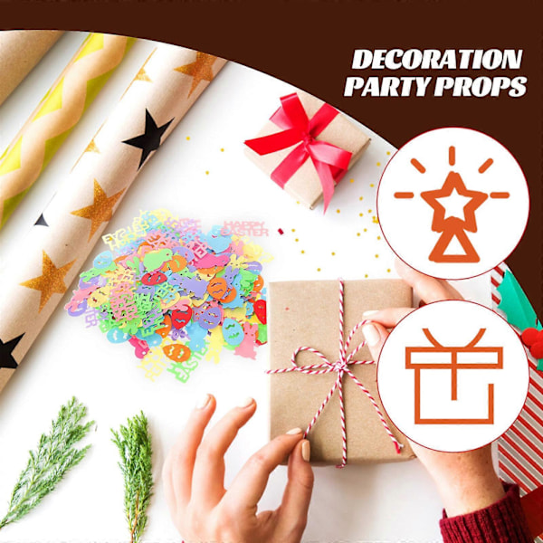 5 poser med påsketema Konfetti Party Glitter Spredt Konfetti Dekorasjon Partyrekvisitter