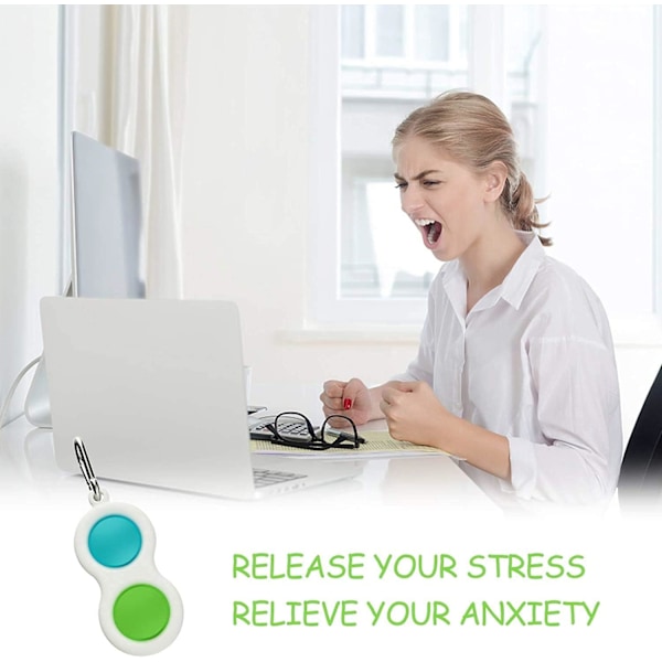 *Simple Dimple Legetøj, Nøglering Stress Relief Legetøj, Mini Bærbart Dekompressionslegetøj, Simple Dimple Legetøj Sensorisk Legetøj*