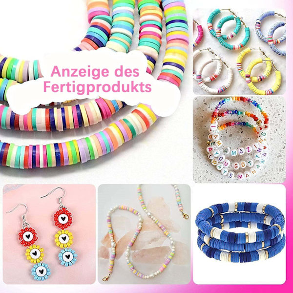 #Hantverkspärlor 24 rutnät mjuk lera hirs pärlor DIY-set, (1 styck), ha#