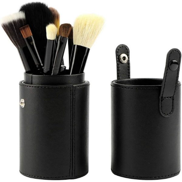 2 stk Makeup Penselholder PU Læder Bærbar Rejse Kosmetik St