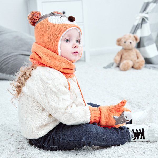 /#/Child Cap and Scarf Caps Spring Winter Boy Girl Hats Baby Ne/#/