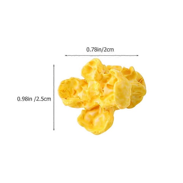 50 stk. Miniatyr Falsk Popcorn Faux Popcorn Rekvisitt Popcorn Modell Simulert Popcorn