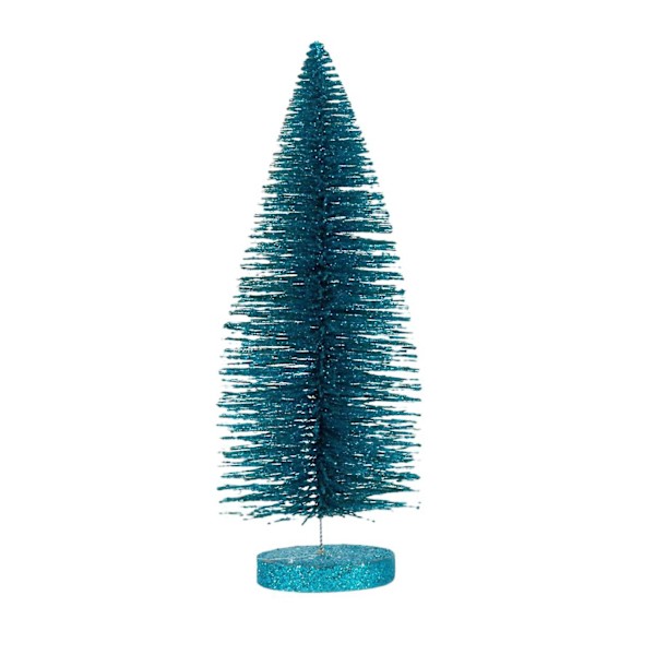Farfi Bordsskiva Mini Julgran Flerfärgad Konstgjord Tall Dekor Med Bas För Jul Fest Hem Skrivbord 15cm Kunglig Blå