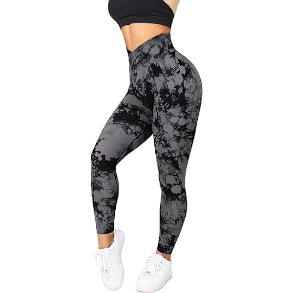 Dame Seamless Crossover Leggings Højtaljede Butt Lifting