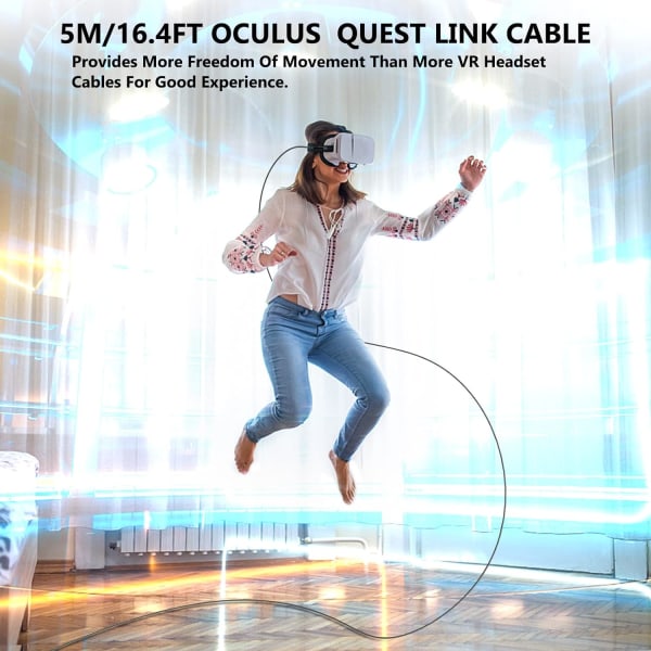 #5M Link Kabel Kompatibel med Oculus Quest 2 Link Kabel, Lang USB 3.0 t#