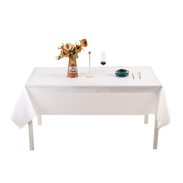 Pack of 1 Translucent Plastic Disposable Tablecloth 1.37 x 2.74