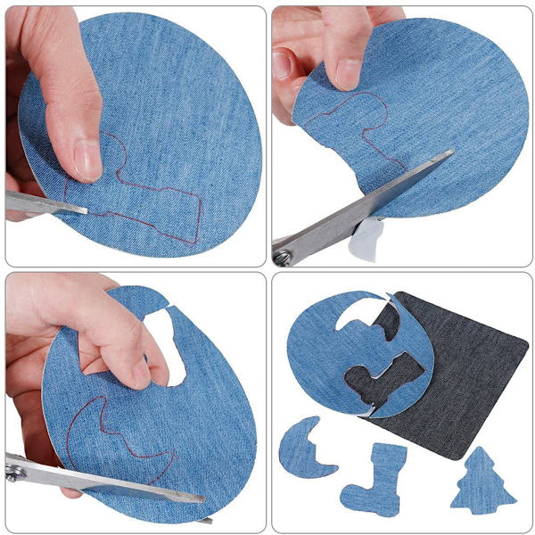 /#/26 stk. (9,5x12,5 cm) stryge-på lapper firkantede stryge-på lapper stof kit reparation lapper stryge-på lapper til tøj dunjakke jakke reparation huller/#/
