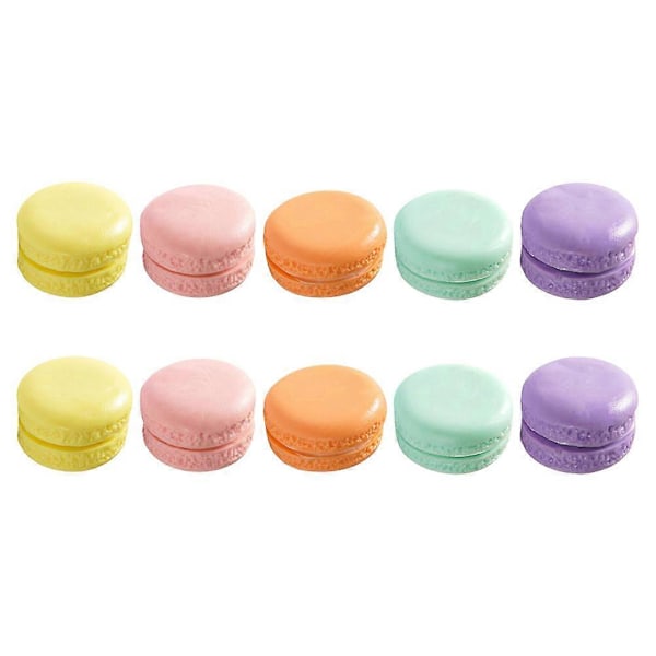 10 st Konstgjorda Macaronmodeller Simulerade Färgglada Macaronmodeller Skyltfönster Dessertrekvisita
