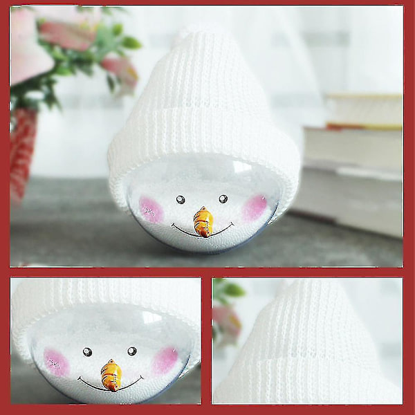 Jul Snögubbe Boll Ornament Julgransprydnader Okrossbara Julkulor Julgransdekoration