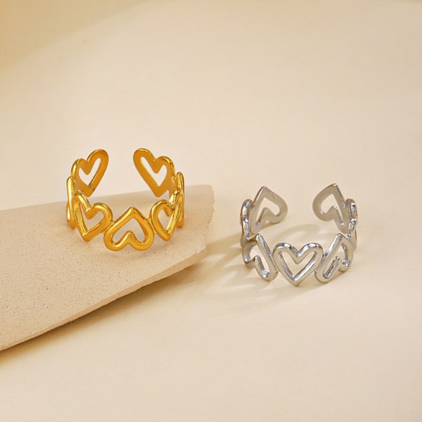 /#/Finger ring wrap ring basic silver heart-shaped love/#/