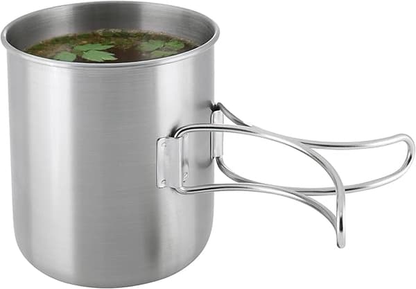 #Handtag Mugg – Rostfritt Stål Mugg med Vikbart Handtag#