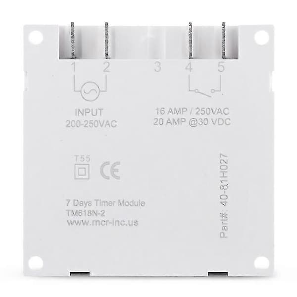 Tm618N-2 Lcd 1.6 Tommer Digital 220V Ac Programmerbar Timer Switch med Relæ Indeni og Nedtælling Ti