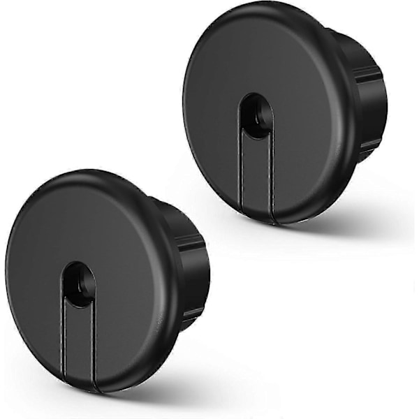 Starlink Dishy Ethernet Kabel Vægmontering Kabel Grommet, 1 Tomme Væghul, Starlink Ethernet Kabel Grommet til Møbel Ledningshuller (Sort, 2 stk)