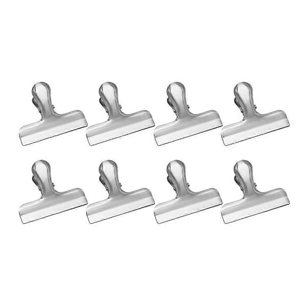 8 stk. Chip Clips Rustfrit Stål Madpose Clips Bærbar Papirclips Tilbehør