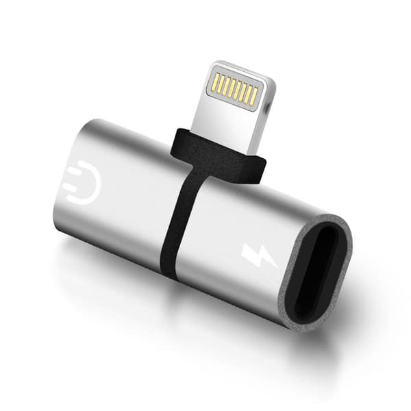 /#/Sølv Lyn T Splitter Lyd og Lading Adapter/#/