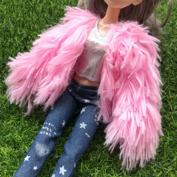 13 pieces of 30cm Barbie doll clothes Fashion fur fur winter