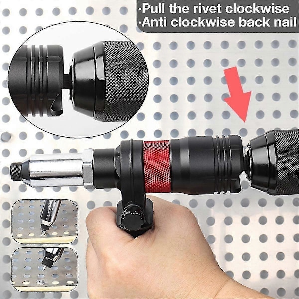 Sladdlös nitmaskinssats 2,4 mm/3,2 mm/4,0 mm/4,8 mm/6,4 mm Insatsmutter Nitar Industriella elektriska nitaradapter