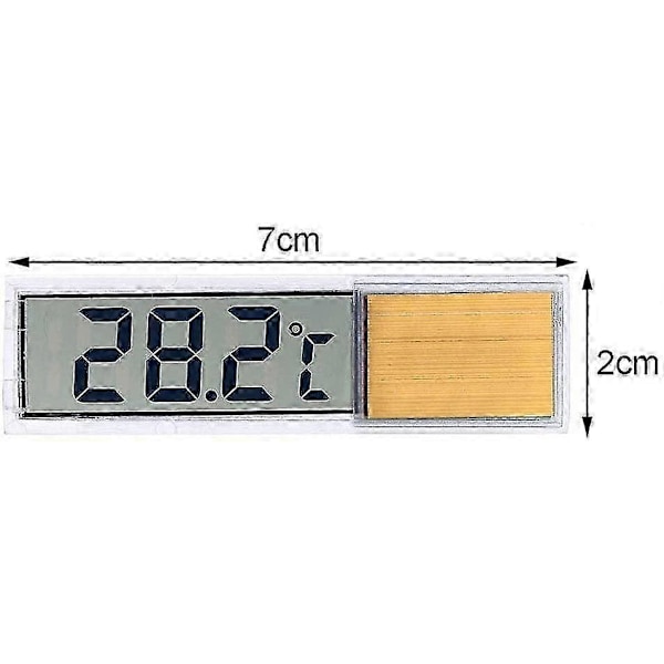 Akvarietermometer, 2 Højfølsomme Digitale, Dobbeltsidede Klistermærker, Nøjagtighed Op Til 0,1 Grad (Guld)