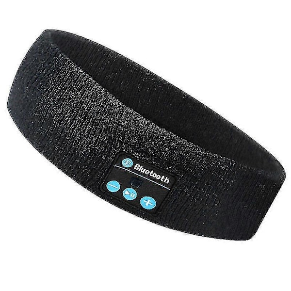 Sorte Bluetooth-støydempende sovehodetelefoner Ultratynne pannebånd Støydempende sovehodetelefoner Perfekt valg for trening, sidesøvn, reise