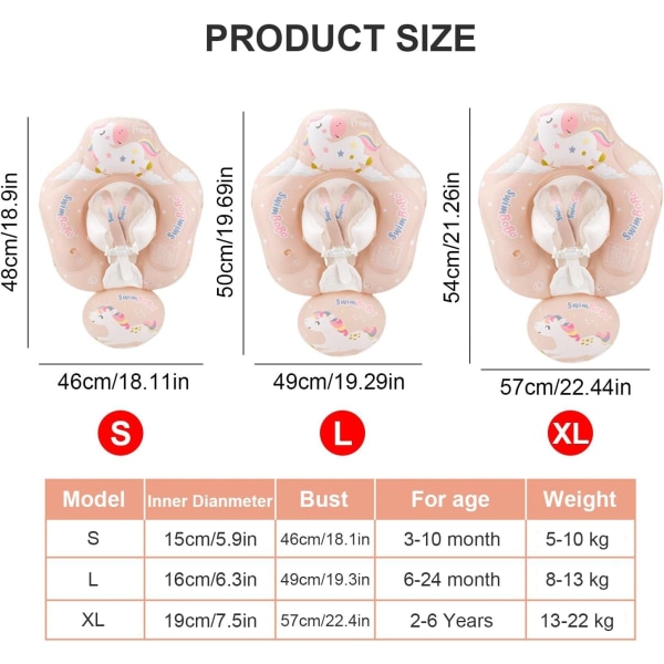 /#/(s)Shenrongtong Baby Pool Float Ring - Kestävä ja rentouttava vauva/#/
