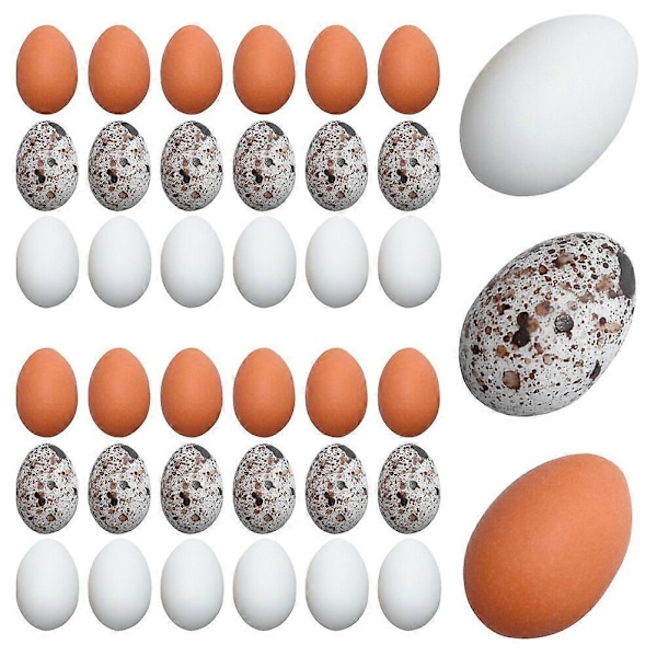 30 stk. Miniature Æg Fugleæg Modeller Hjemmetilbehør Mini Mad Dukkehus Mini Dekorationer