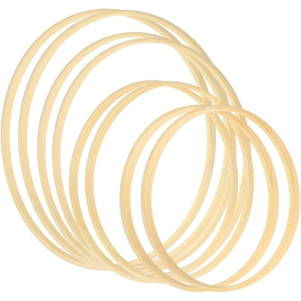 *8 Bamburinge 4 storlekar för Macrame Trä Blommiga Bågar och Bambu*