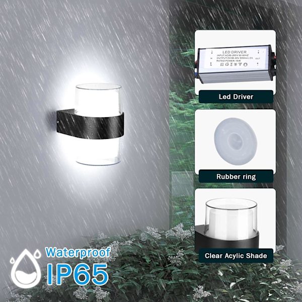 LED Ulkoseinävalaisin IP65 Vedenkestävä Ulkoseinävalaisin Ulkovalaistus