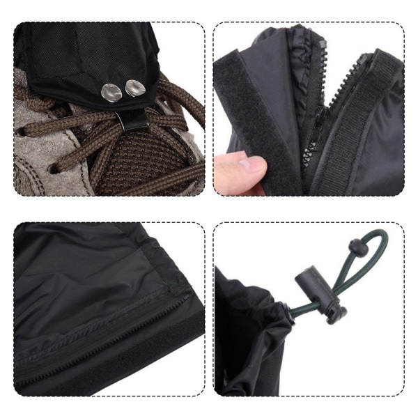 #Gaiters Vanntett Vandrestøvler Beinvakter Gaiter for Utendørs H#