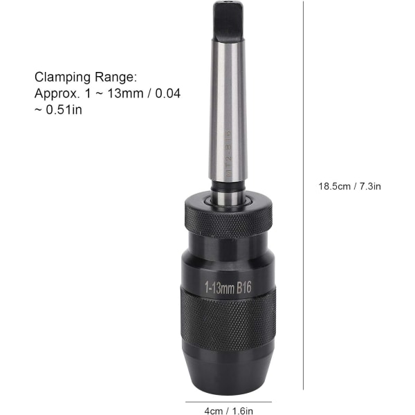/#/Nyckellös borrchuck, snabbchuck MT2-B16 Morse-kona/#/