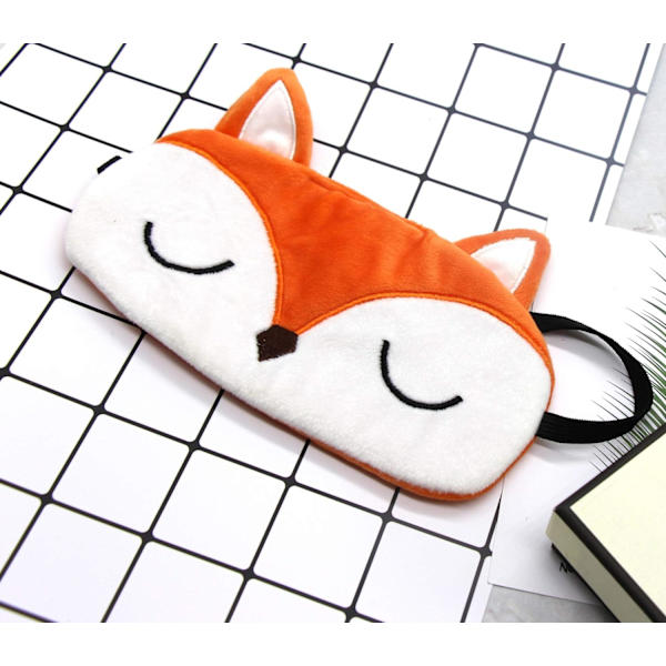Söt Fox Novitet Cartoon Djur Sov Mask Ögon Skydd Co