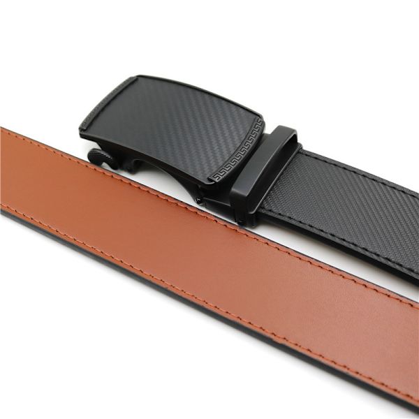 Brun Botten-125cm Herrbälte, Justerbart Glidläderbälte för