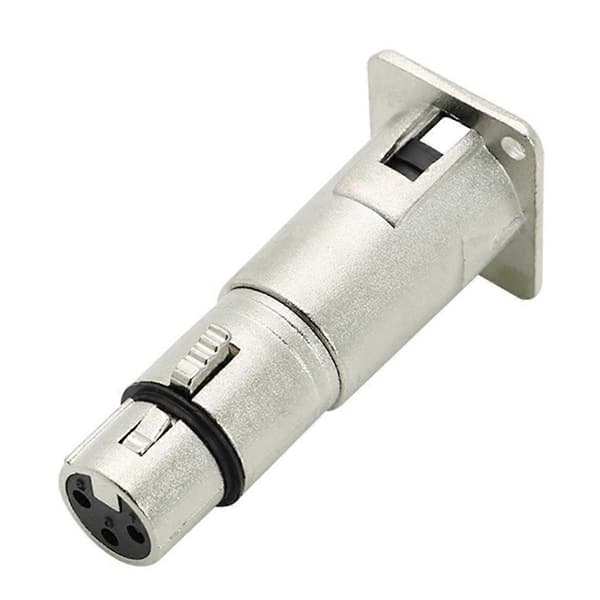 Tre-kernet D-Type Metal Socket til Lydforbindelseskonverter XLR Monteringsbase XLR Han til XLR Hun