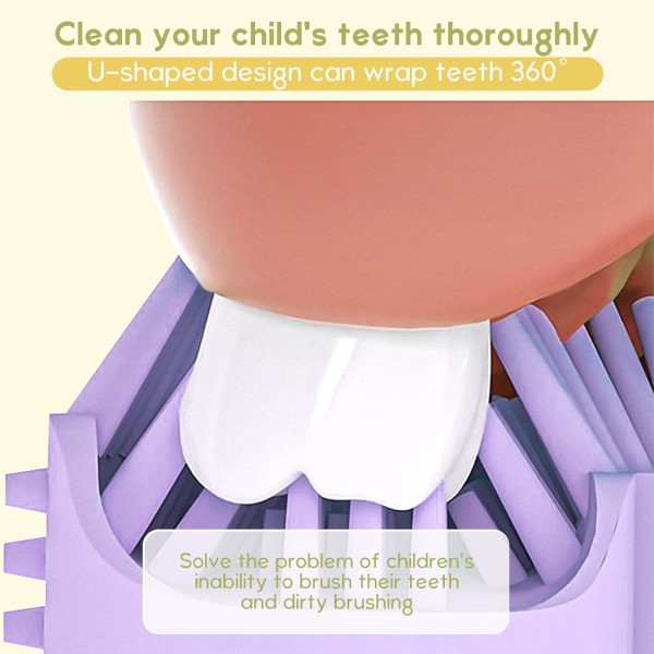 *U-formad tandborste, 360° mjuk och säker, barntandborste, söt in*